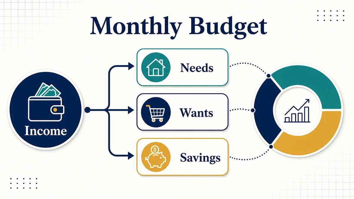 Budget Calculator visual guide showing key inputs and results