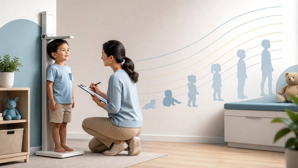 Child Height Percentile Calculator visual guide Child height percentile calculator visual with stadiometer and growth curves