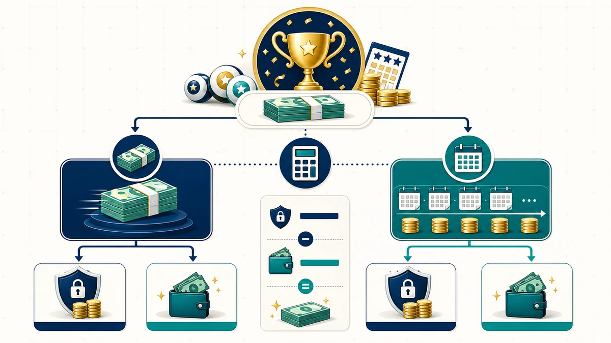 Lottery Tax Calculator visual guide showing key inputs and results