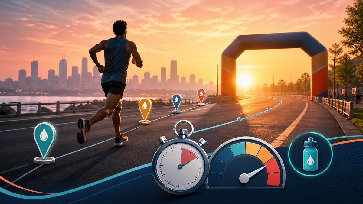 Marathon Pace Calculator visual guide showing key inputs and estimated results