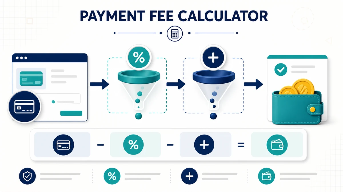 PayPal Fee Calculator visual guide showing key inputs and results