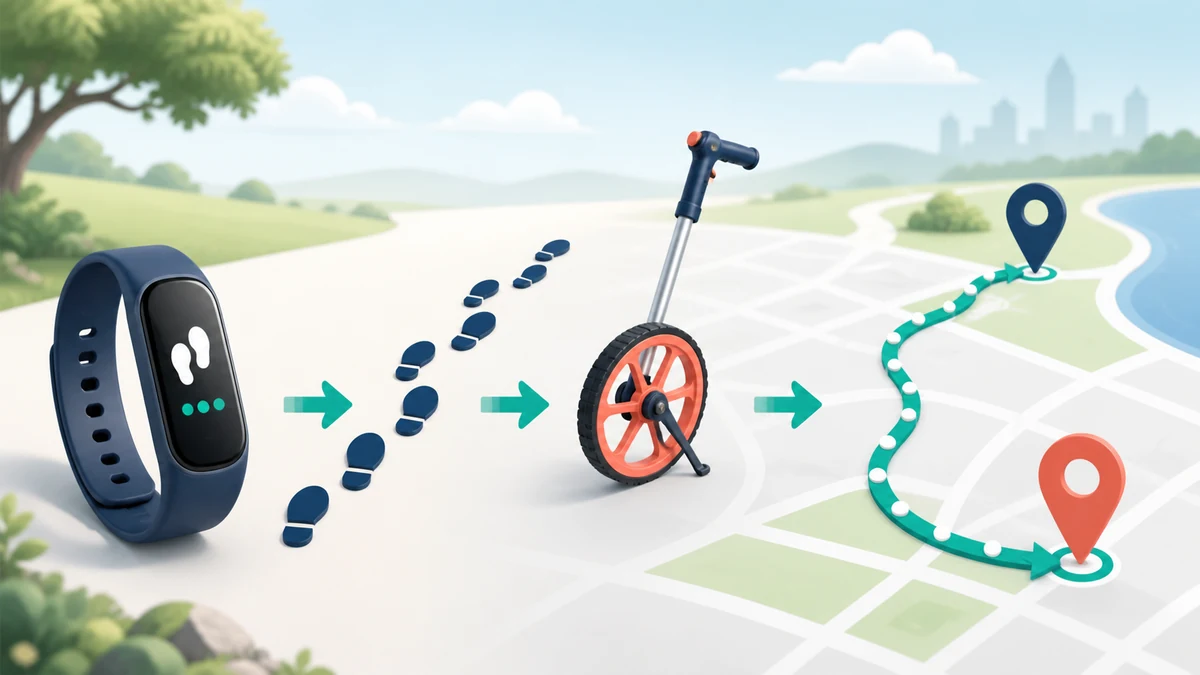 Steps to Miles Calculator visual guide showing key inputs and estimated results