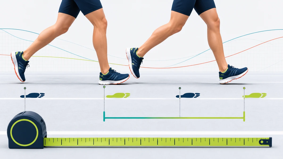Stride Length Calculator visual guide showing key inputs and estimated results